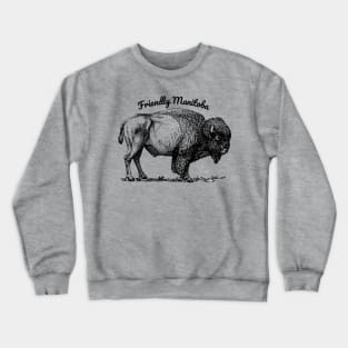 Friendly Manitoba Bison Crewneck Sweatshirt